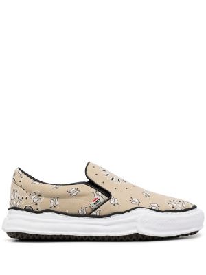 

Bandana-print slip-on sneakers, Maison Mihara Yasuhiro Bandana-print slip-on sneakers