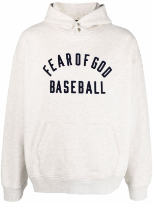 

Baseball-print cotton hoodie, Fear Of God Baseball-print cotton hoodie