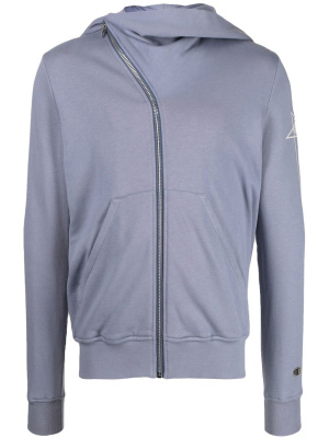 

Logo-print zip-up hoodie, Rick Owens X Champion Logo-print zip-up hoodie