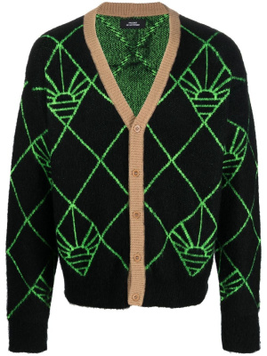 

Abstract-pattern knit cardigan, PACCBET Abstract-pattern knit cardigan