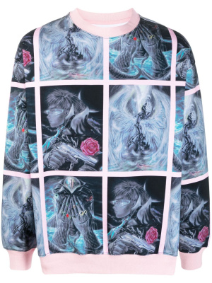 

Graphic-print cotton jumper, PACCBET Graphic-print cotton jumper