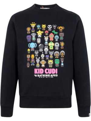 

X Kid Cudi Baby Milo crewneck sweatshirt, A BATHING APE® X Kid Cudi Baby Milo crewneck sweatshirt