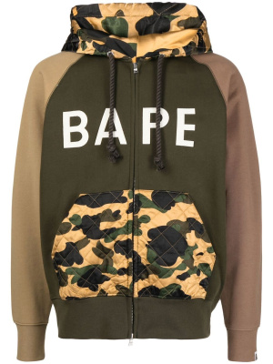 

Logo-print detail hoodie, A BATHING APE® Logo-print detail hoodie