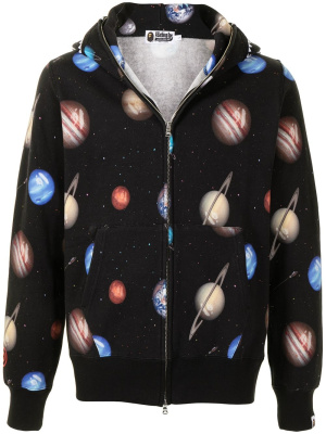 

Planet-print zip hoodie, A BATHING APE® Planet-print zip hoodie