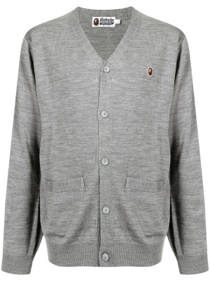 

Ape patch knitted cardigan, A BATHING APE® Ape patch knitted cardigan