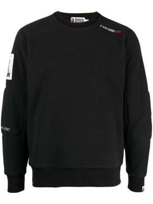 

Logo-patch fleece sweatshirt, A BATHING APE® Logo-patch fleece sweatshirt