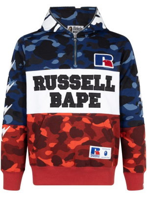 

X Russell Color Camo Ape half-zip hoodie, A BATHING APE® X Russell Color Camo Ape half-zip hoodie