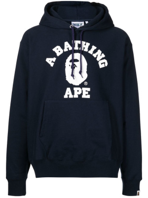 

Logo-print cotton hoodie, A BATHING APE® Logo-print cotton hoodie
