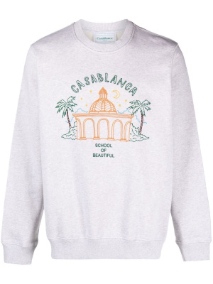 

School of Beautiful embroidered sweatshirt, Casablanca School of Beautiful embroidered sweatshirt