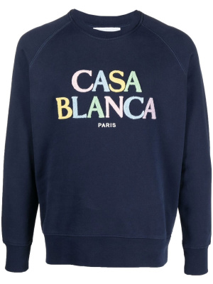 

Debossed-logo detail sweatshirt, Casablanca Debossed-logo detail sweatshirt