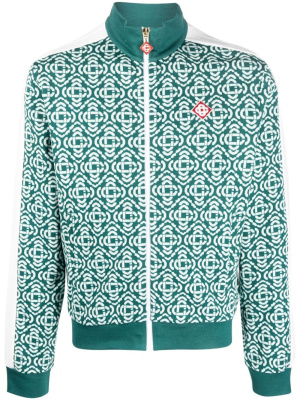 

Monogram-jacquard zip-up jacket, Casablanca Monogram-jacquard zip-up jacket