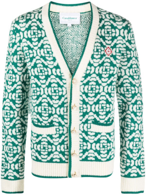 

Jacquard-logo cardigan, Casablanca Jacquard-logo cardigan