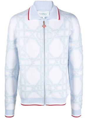 

Monogram intarsia-knit cardigan, Casablanca Monogram intarsia-knit cardigan