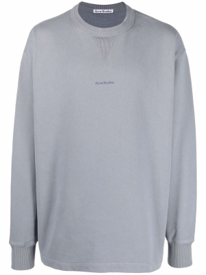 

Logo-print cotton sweatshirt, Acne Studios Logo-print cotton sweatshirt