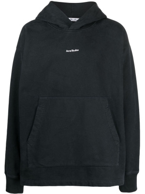 

Logo-print cotton hoodie, Acne Studios Logo-print cotton hoodie