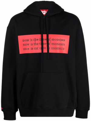 

Logo-print organic cotton hoodie, 032c Logo-print organic cotton hoodie