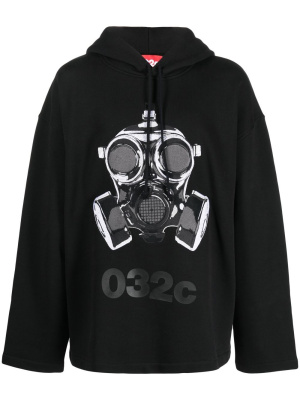 

Graphic-print drop-shoulder hoodie, 032c Graphic-print drop-shoulder hoodie