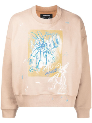 

Paranoid graphic-print sweatshirt, DOMREBEL Paranoid graphic-print sweatshirt