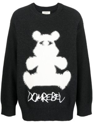

Logo-embroidered long-sleeved jumper, DOMREBEL Logo-embroidered long-sleeved jumper
