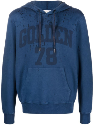 

Logo-print long-sleeve hoodie, Golden Goose Logo-print long-sleeve hoodie