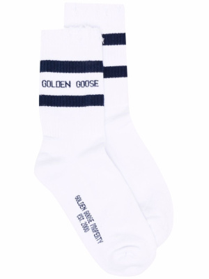 

Stripe trim ribbed socks, Golden Goose Stripe trim ribbed socks