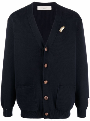 

Feather-pin knitted cardigan, Golden Goose Feather-pin knitted cardigan