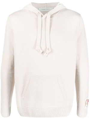 

Logo-patch knitted hoodie, Golden Goose Logo-patch knitted hoodie