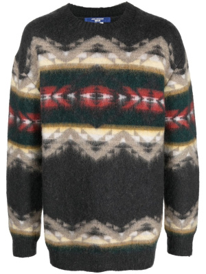

Intarsia-knit oversize jumper, Junya Watanabe Intarsia-knit oversize jumper