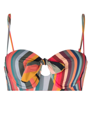 

Bow-detail striped bikini top, Paul Smith Bow-detail striped bikini top