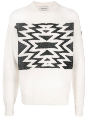 

Patterned intarsia-knit jumper, Moncler Patterned intarsia-knit jumper