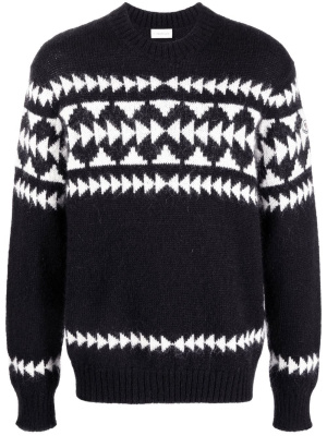 

Logo-patch intarsia-knit jumper, Moncler Logo-patch intarsia-knit jumper