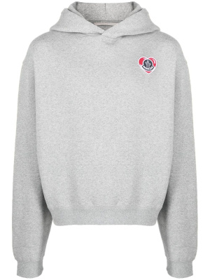 

Logo-appliqué cotton hoodie, Moncler Logo-appliqué cotton hoodie