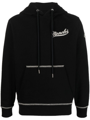 

Logo-print cotton hoodie, Moncler Logo-print cotton hoodie