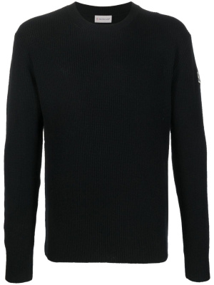 

Crew-neck virgin wool-blend jumper, Moncler Crew-neck virgin wool-blend jumper