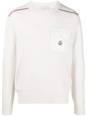 

Logo-patch wool jumper, Moncler Logo-patch wool jumper