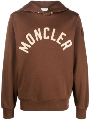 

Logo-patch cotton hoodie, Moncler Logo-patch cotton hoodie