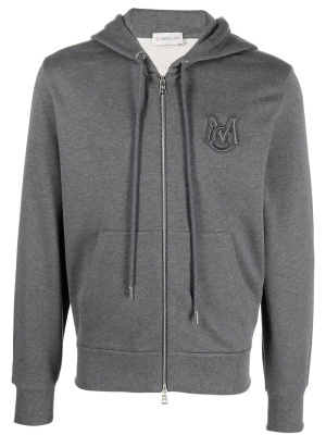 

Embroidered-logo zip-up hoodie, Moncler Embroidered-logo zip-up hoodie