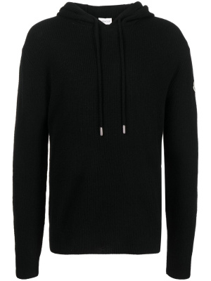 

Drawstring knitted hoodie, Moncler Drawstring knitted hoodie