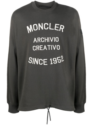 

Logo-print drawstring-hem sweatshirt, Moncler Logo-print drawstring-hem sweatshirt