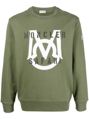 

Logo-print cotton sweatshirt, Moncler Logo-print cotton sweatshirt