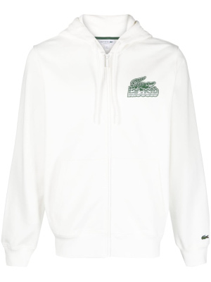 

Logo-print zip-up hoodie, Lacoste Logo-print zip-up hoodie