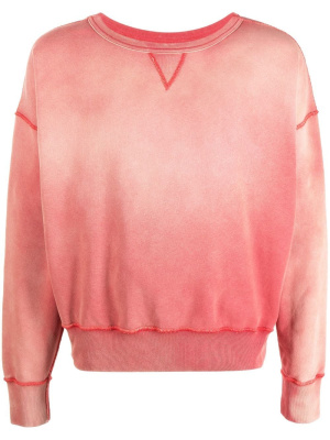 

Faded-effect cotton sweatshirt, Maison Margiela Faded-effect cotton sweatshirt