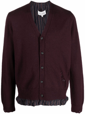 

Fringe-trim cardigan, Maison Margiela Fringe-trim cardigan