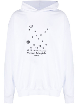 

Logo-print cotton hoodie, Maison Margiela Logo-print cotton hoodie
