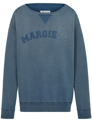 

Logo-print faded sweatshirt, Maison Margiela Logo-print faded sweatshirt