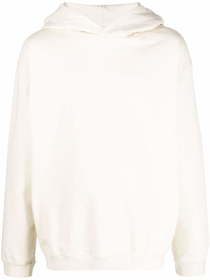 

Logo-embroidered cotton hoodie, Maison Margiela Logo-embroidered cotton hoodie