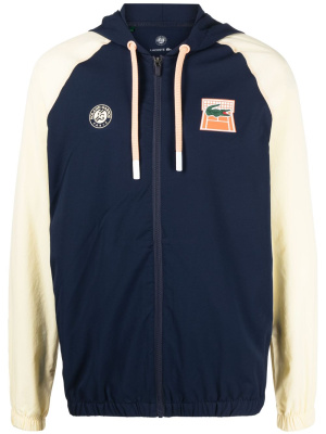 

Contrast-sleeve zip-up hoodie, Lacoste Contrast-sleeve zip-up hoodie