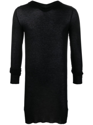

LS fine-knit hooded jumper, Rick Owens LS fine-knit hooded jumper