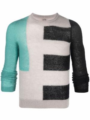 

Colour-block striped jumper, Rick Owens Colour-block striped jumper