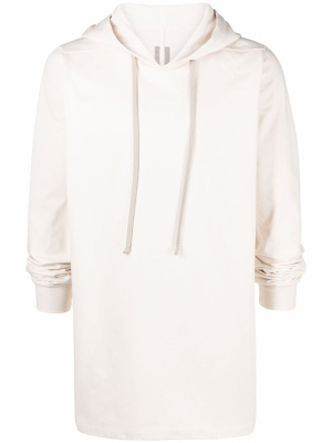 

Long-line cotton hoodie, Rick Owens Long-line cotton hoodie